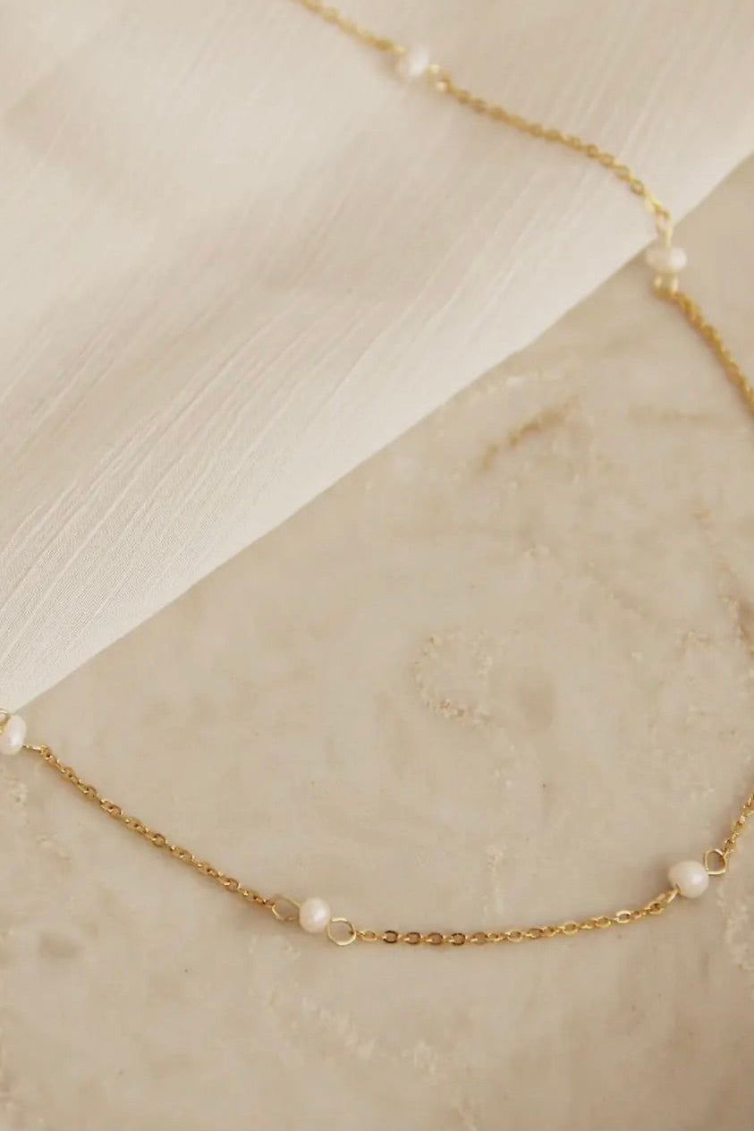 Golden Pearl Necklace