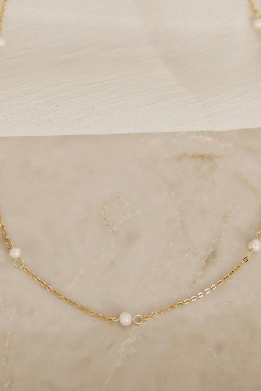 Golden Pearl Necklace