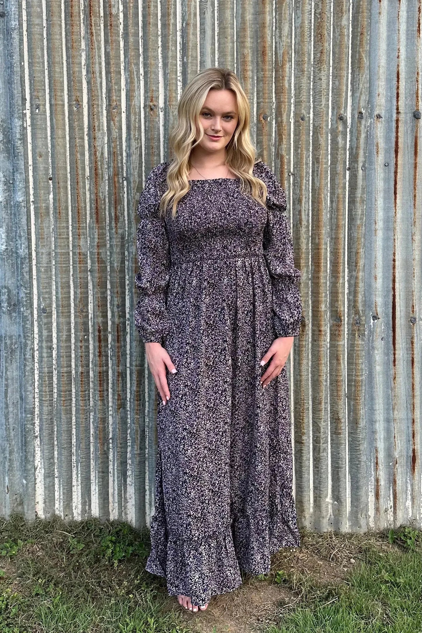 Ditzy Floral Printed Maxi Dress