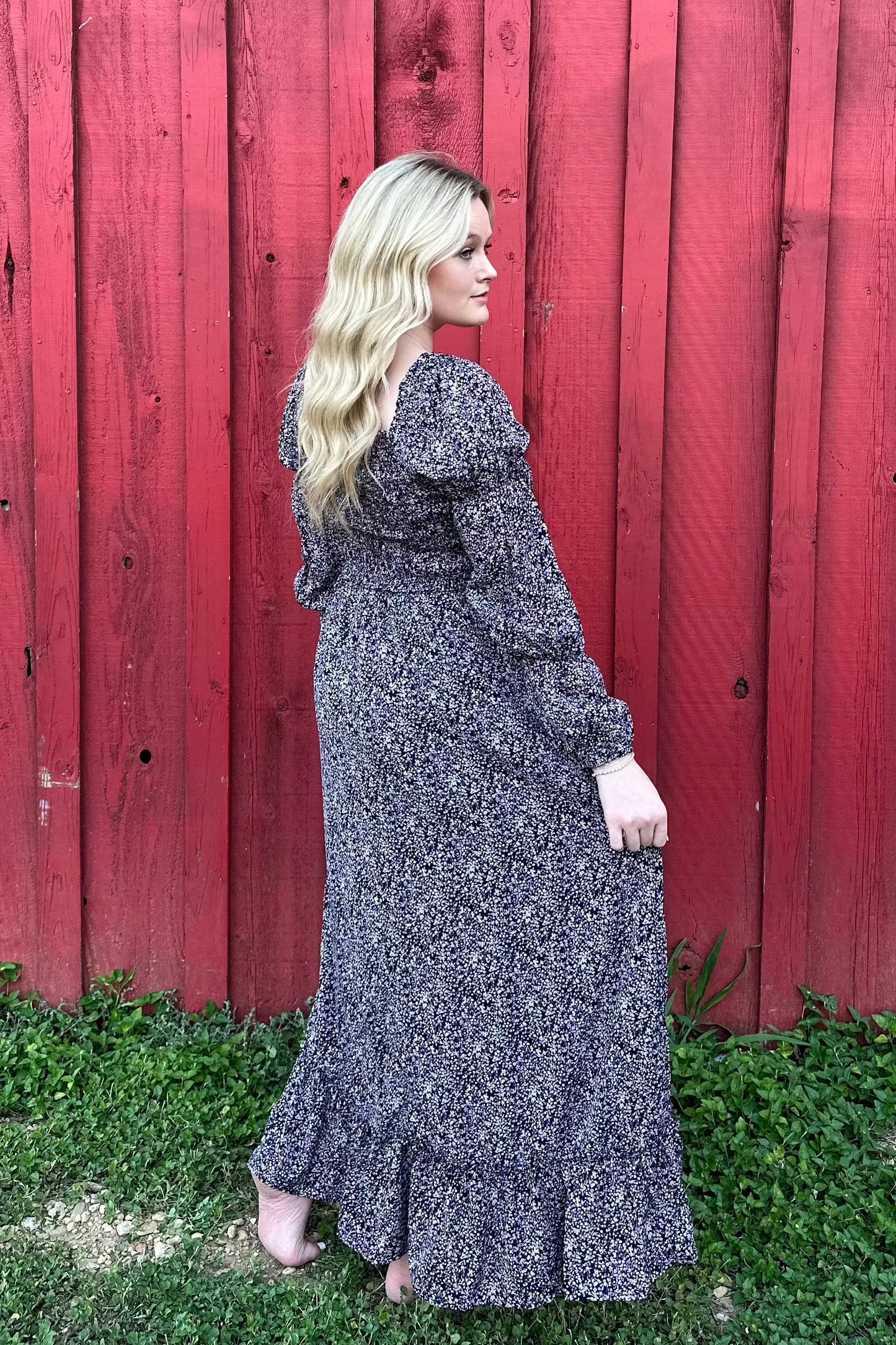 Ditzy Floral Printed Maxi Dress