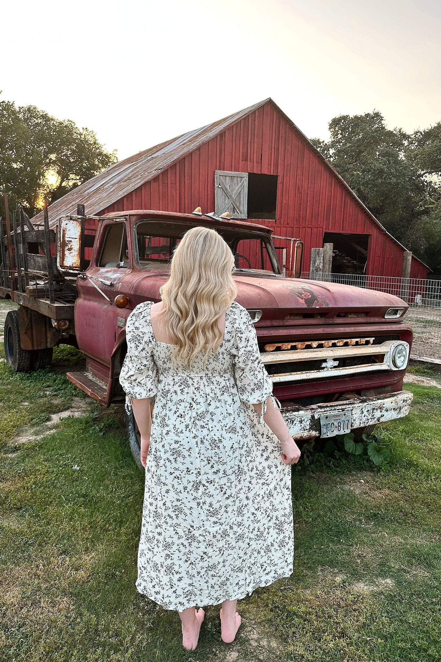 Floral Empire Waist Midi Dress